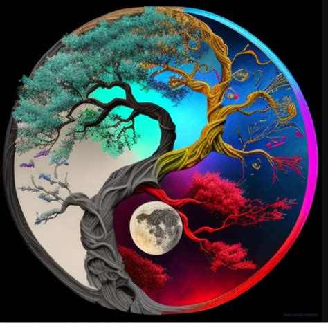 Yin Yang Tree Of Life Instant Digital Download Beautiful Etsy