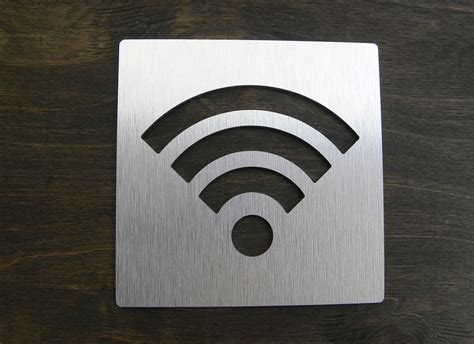 Wi Fi Modern Door Sign Square Wifi Door Plaque Plates Wi Fi Etsy
