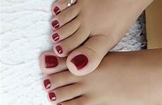 toes pretty feet cute red toe nail amateur rings arched nails her painted report choose board female