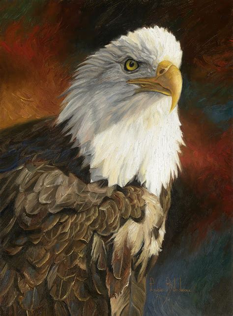 Portrait Of An Eagle Painting By Lucie Bilodeau
