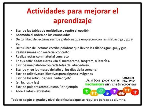 Excelentes Actividades Para Mejorar El Aprendizaje Educaci N Primaria