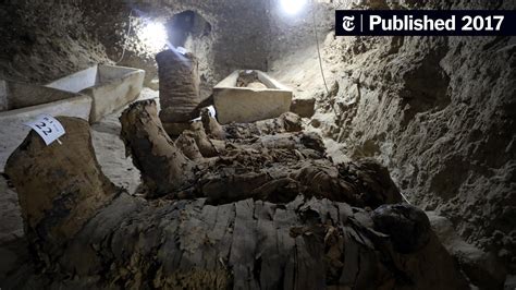 ancient burial chamber uncovered in egypt with 17 mummies so far the new york times