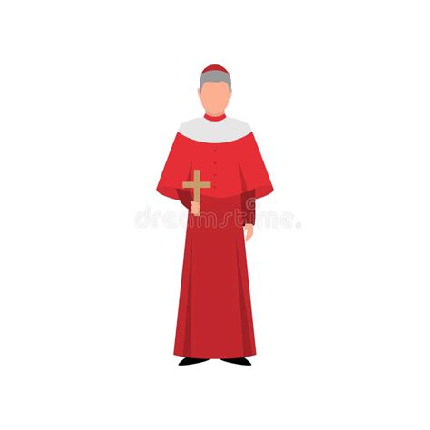 Katholischer Italienischer Kardinal In Der Roten Kleidung Und In Der