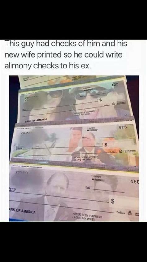 Savage Way To Send In Alimony Checks Memes Humor Funny Memes Jokes