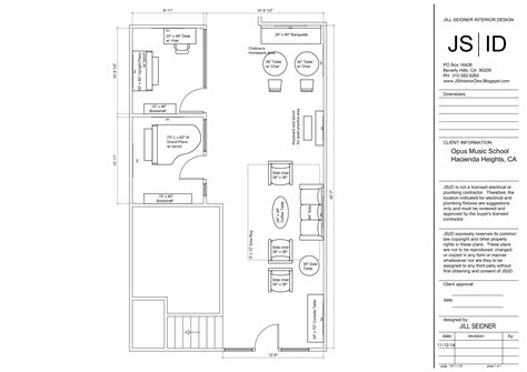 Hacienda Heights Music School, 1st Floor Plan, Option 2. | Interior