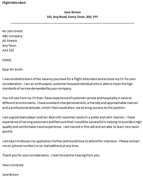 This cover letter example is specifically designed for flight attendant positions in 2021. Flight Attendant Cover Letter Example in Cover Letters - Page 1 of 1