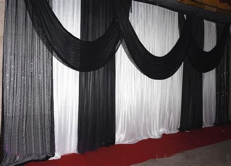 3x6m 10ftx20ft Funeral Backdrop Church Stage Curtain With Sequins