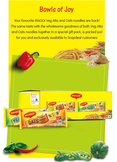 maggi veg atta and oats noodles with welcome kit buy online on snapdeal