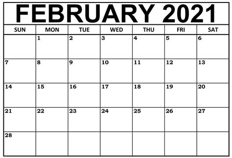 Printable february 2021 calendar templates. February 2021 Calendar Printable With Holidays : February 2021 Calendar Canada With National ...
