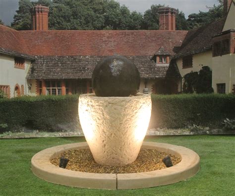 Granary Fountain With Ball Or Eye - Stone Garden Ornaments & Garden Statues in UK