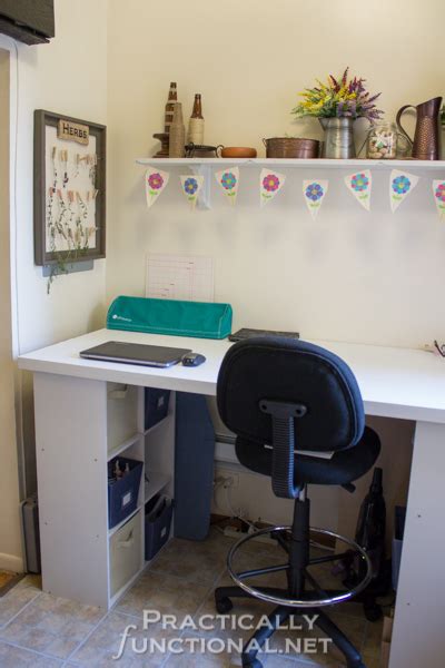 Here is donetta byrd's ikea craft room desk. Make Your Own Built-In Craft Desk!