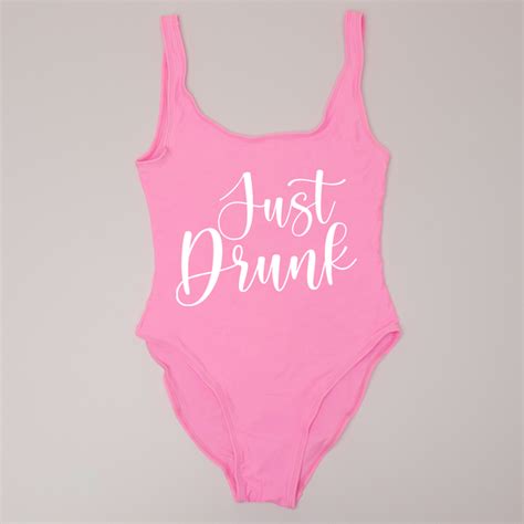 Just Drunk One Piece Swimsuit One Stop Bride Shop