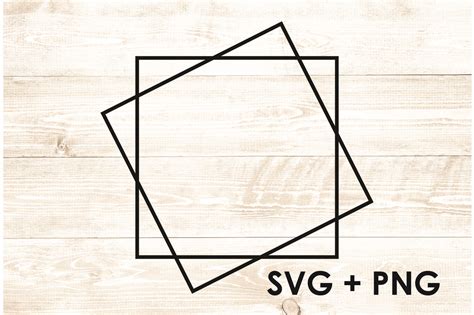 Overlapping 2 Squares Frame Svg Gráfico Por Too Sweet Inc · Creative