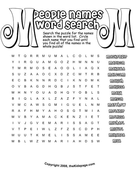 Senior Citizen Free Printable Word Searches For Adults