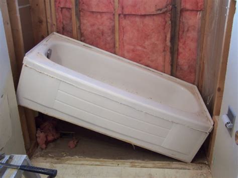 how to install a bathtub without access underneath