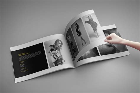 Photography Portfolio Template On Yellow Images Creative Store