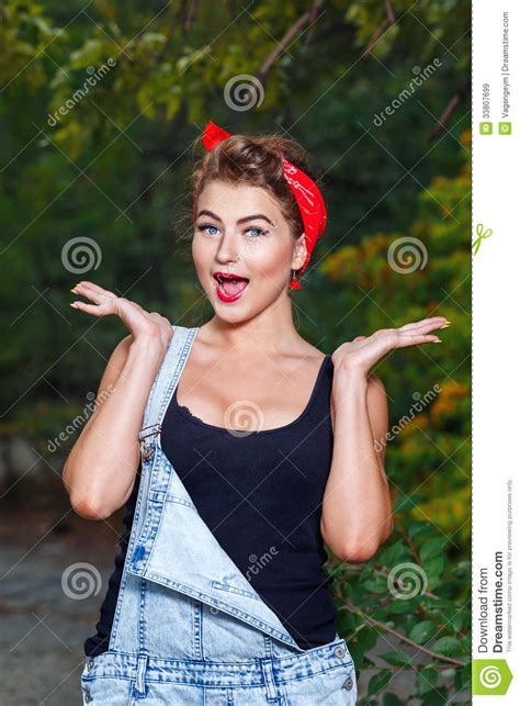 Pin Up Girl Surprise Royalty Free Stock Images Image 33807699