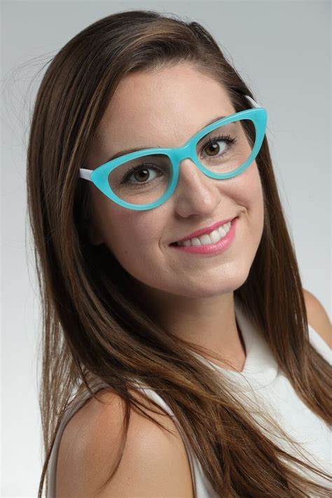 acetate full rim frame in cat eye style has two colors green with white temples the other one