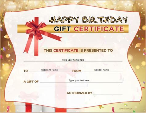 How do you create a gift for the person who has everything? Birthday Gift Certificate Sample Templates for WORD ...
