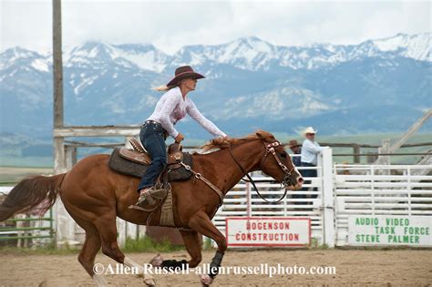 Barrel Racer At Rodeo In Wilsall Montana Allen Russell Photography
