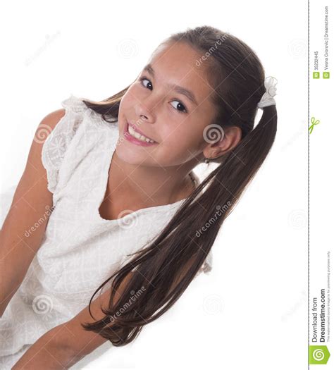 Cute Smiling Girl With Long Hair Stock Image Image Of