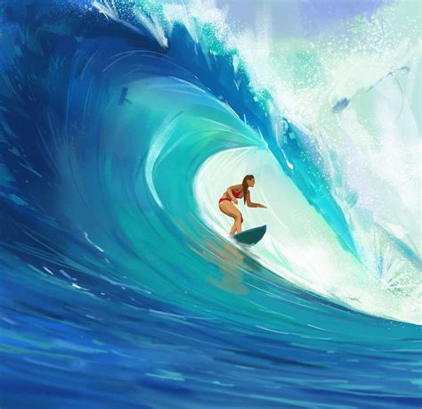Surfing By Snatti89 On Deviantart In 2020 Surfer Painting Surf