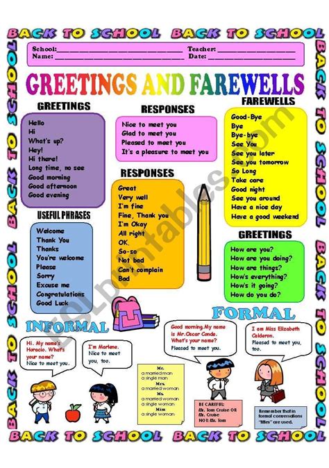 Greetings And Farewells Interactive And Downloadable