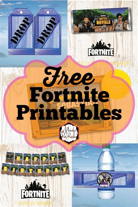 Free Printable Fortnite Birthday Printables

