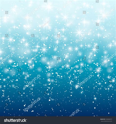 Falling Snow On A Blue Background Illustration Abstract