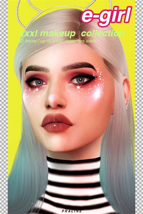 E Girl Make Up Collection At Praline Sims Sims 4 Updates