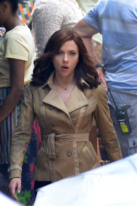 Scarlett Johansson On The Set Of Captain America Civil War In Atlanta Georgia May 20 2015