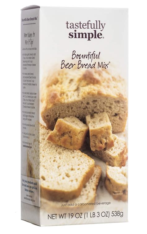 Tastefully Simple Bountiful Beer Bread Mix Just Add Water 19 Oz