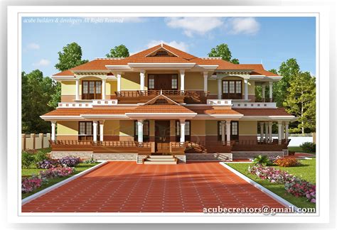 Gallery of kerala home design, floor plans, elevations, interiors designs and other house related products. A-CUBE CREATORS: Beautiful kerala 5 bedroom villa - 4851 ...