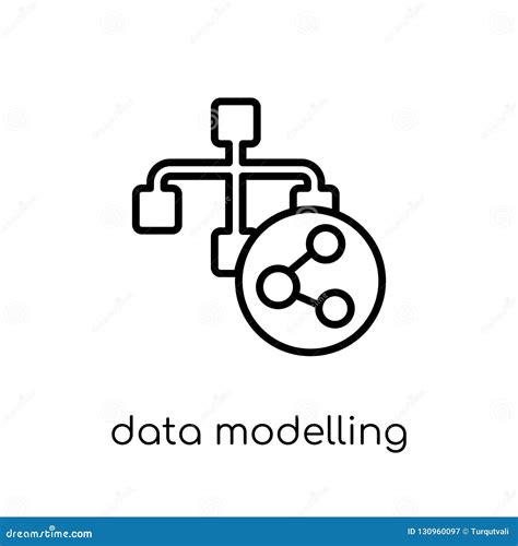 Data Modelling Icon In Different Style Vector Illustration Two Colored
