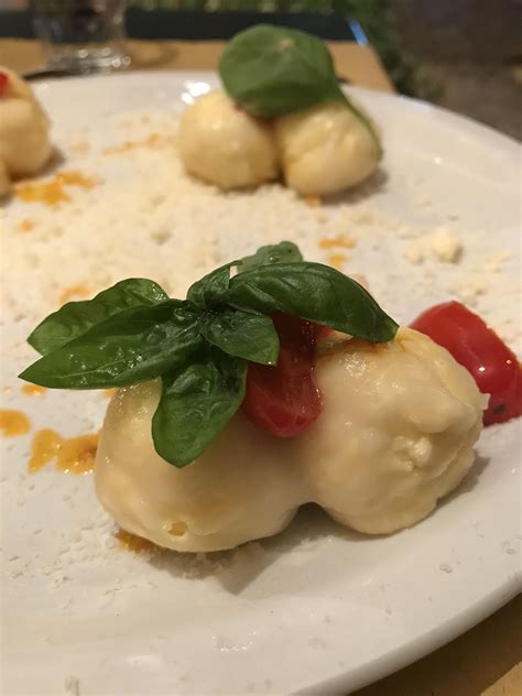 Gnudi With Tomato Basil And Parmigiano Reggiano Italian Recipes