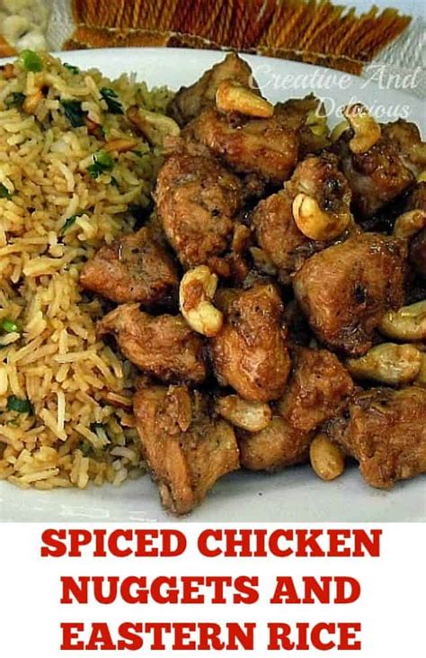 Baked chicken is great for meal prep. Spiced Chicken Nuggets and Eastern Rice | With A Blast
