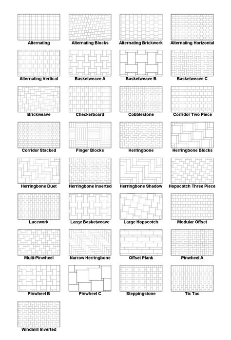 Revit Two Piece Tile Patterns Tile Layout Patterns Paver Patterns