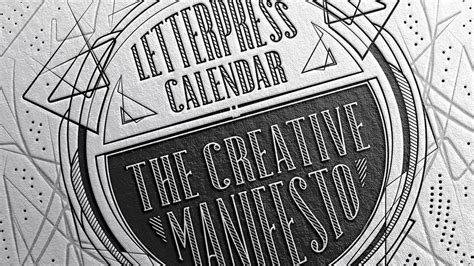 2016 Letterpress Calendar The Creative Manifesto By Mr