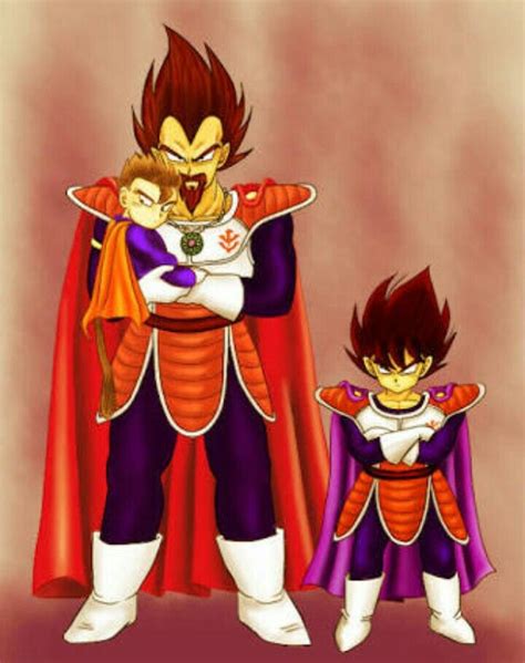 Rey Vegeta And His Sons Vegeta And Tarble Dragon Ball Z Dragon Ball