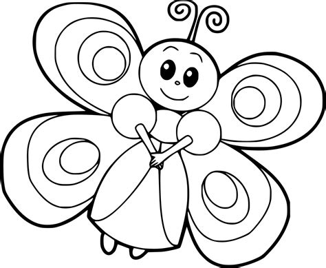 Cute Princess Butterfly Coloring Pages Coloring Cool