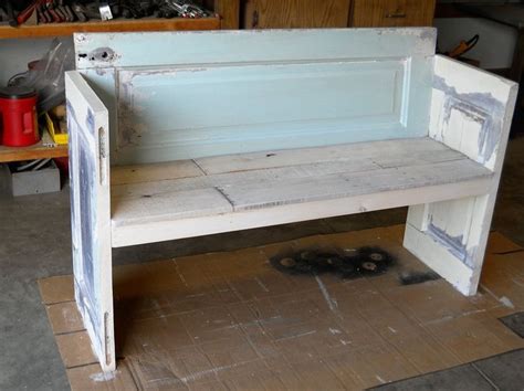 Bench Made From Old Doors That I Did Rustic Outdoor Furniture Pallet