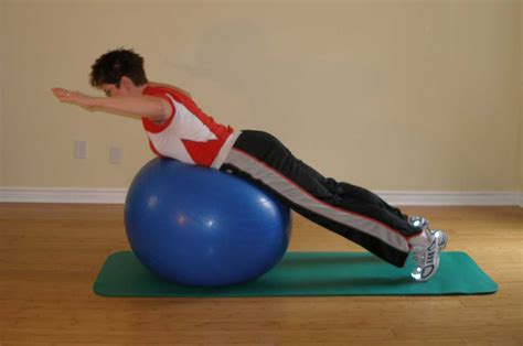Back Extension On The Exercise Ball Beginner
