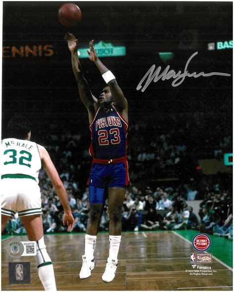 Mark Aguirre Autographed Detroit Pistons 8x10 Photo 3 Detroit City