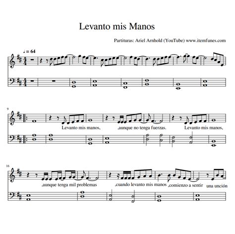 Levanto Mis Manos Samuel Hernandez Completo Partitura Gratis Pdf Piano Music Sheet Music