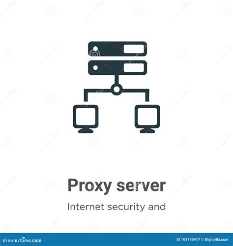 Proxy Server Vector Icon On White Background Flat Vector Proxy Server