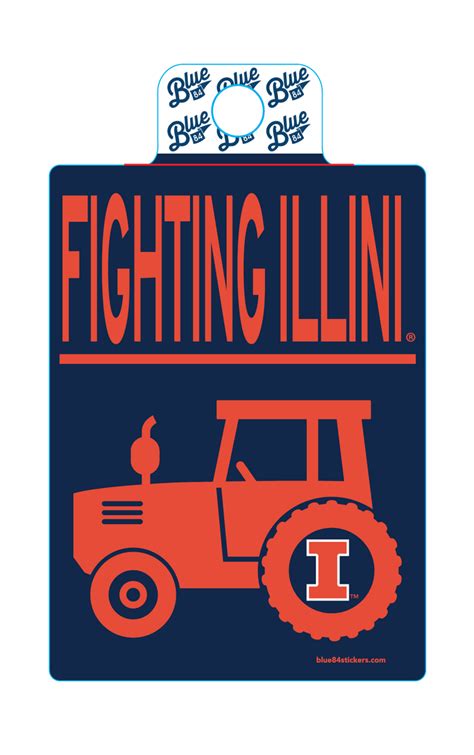 Illinois Fighting Illini Tractor Decal Gameday Spirit Fanstore