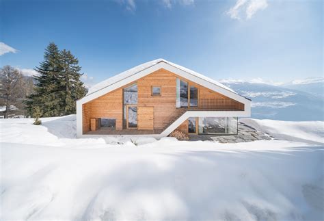 Architecture Modern Nature Landscape House Trees Winter Snow