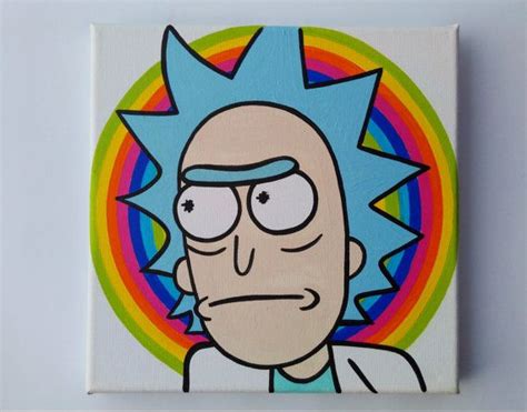 Rick Sanchez Oil Painting Psychedelic Better Than A Poster From The