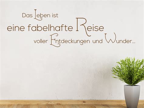 Hier findest du viele schöne gedichte, reime und zitate für hochzeiten. Wandtattoo Eine fabelhafte Reise Spruch von Wandtattoo.de