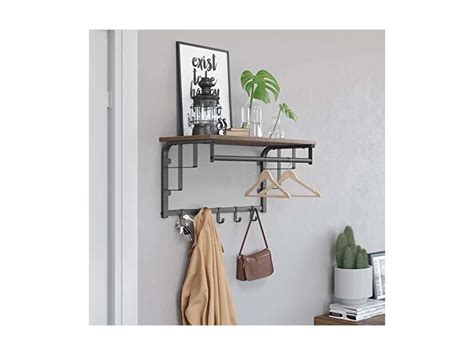 Porte manteau mural contemporain en metal en verre frisbi. Porte-manteau mural avec étagère de rangement vintage ...